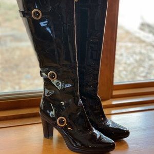 Espresso Patent Leather BRAND NEW Heeled Boot